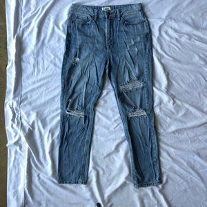 JBD “just black denim” Distressed Boyfriend Jeans
